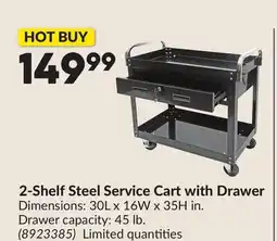 Princess Auto 2-Shelf Steel Service Cart with Drawer offer