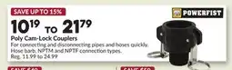 Princess Auto Poly Cam-Lock Couplers offer