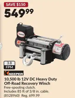Princess Auto 10,500 lb 12V DC Heavy Duty Off-Road Recovery Winch offer