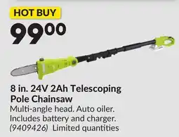 Princess Auto 8 in. 24V 2Ah Telescoping Pole Chainsaw offer