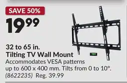 Princess Auto 32 to 65 in. Tilting TV Wall Mount offer