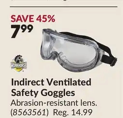 Princess Auto Indirect Ventilated Safety Goggles offer