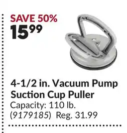 Princess Auto 4-1/2 in. Vacuum Pump Suction Cup Puller offer