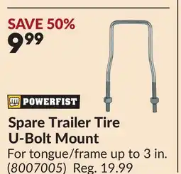 Princess Auto Spare Trailer Tire U-Bolt Mount offer