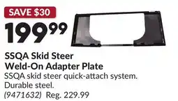 Princess Auto SSQA Skid Steer Weld-On Adapter Plate offer