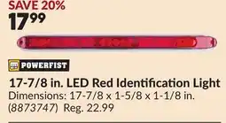 Princess Auto 17-7/8 in. LED Red Identification Light offer
