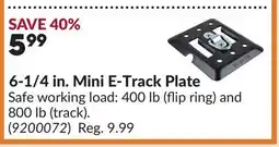 Princess Auto 6-1/4 in. Mini E-Track Plate offer