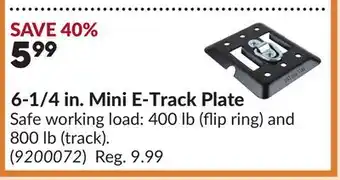 Princess Auto 6-1/4 in. Mini E-Track Plate offer