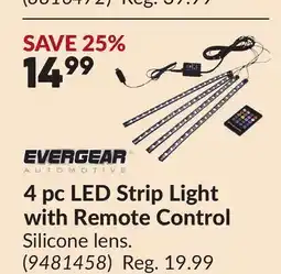 Princess Auto 4 pc LED Strip Light with Remote Control offer