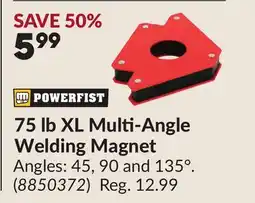Princess Auto 75 lb XL Multi-Angle Welding Magnet offer