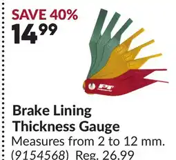Princess Auto Brake Lining Thickness Gauge offer