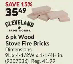Princess Auto 6 pk Wood Stove Fire Bricks offer