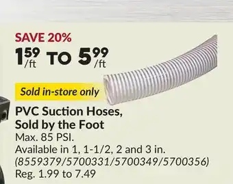Princess Auto PVC Suction Hoses, Sold by the Foot offer