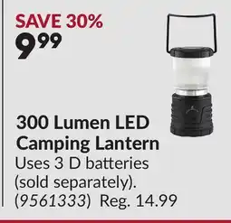Princess Auto 300 Lumen LED Camping Lantern offer