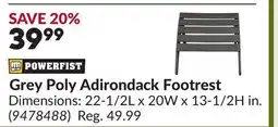 Princess Auto Grey Poly Adirondack Footrest offer