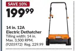 Princess Auto 14 in. 12A Electric Dethatcher offer