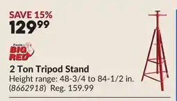 Princess Auto 2 Ton Tripod Stand offer