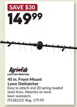 Princess Auto 45 in. Front-Mount Lawn Dethatcher offer