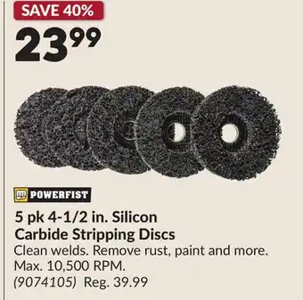 Princess Auto 5 pk 4-1/2 in. Silicon Carbide Stripping Discs offer