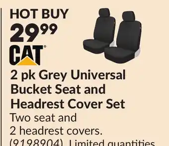 Princess Auto 2 pk Grey Universal Bucket Seat and Headrest Cover Set offer