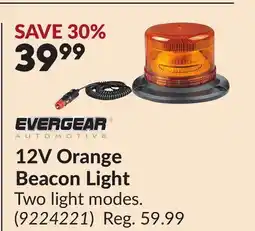 Princess Auto 12V Orange Beacon Light offer