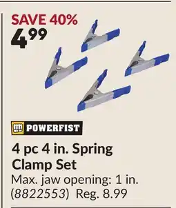 Princess Auto 4 pc 4 in. Spring Clamp Set offer