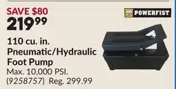 Princess Auto 110 cu. in. Pneumatic/Hydraulic Foot Pump offer