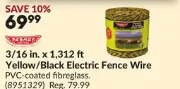Princess Auto 3/16 in. x 1,312 Yellow/Black Electric Fence Wire offer