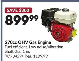 Princess Auto 270cc OHV Gas Engine offer
