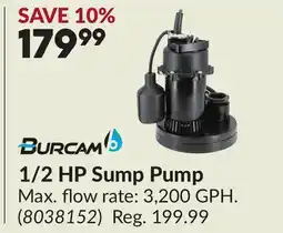Princess Auto 1/2 HP Sump Pump offer