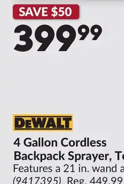 Princess Auto 4 Gallon Cordless Backpack Sprayer, Tool Only offer