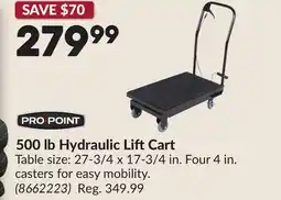 Princess Auto 500 lb Hydraulic LiftCart offer