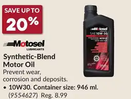 Princess Auto Synthetic-Blend Motor Oil 10W30. Container size: 946 ml offer