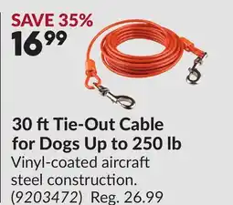 Princess Auto 30 ftTie-Out Cable for Dogs Up to 250 lb offer