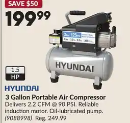 Princess Auto 3 Gallon Portable Air Compressor offer