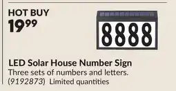 Princess Auto LED Solar House Number Sign offer