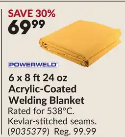 Princess Auto 6 x 8 ft24 oz Acrylic-Coated Welding Blanket offer