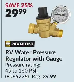 Princess Auto RV Water Pressure Regulator with Gauge offer
