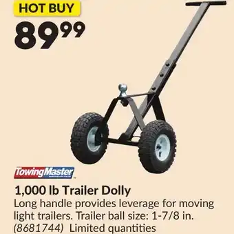 Princess Auto 1,000 lb Trailer Dolly offer