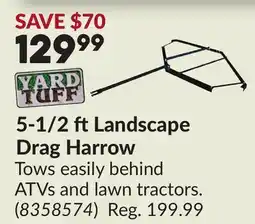 Princess Auto 5-1/2 ftLandscape Drag Harrow offer