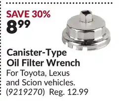 Princess Auto Canister-Type Oil Filter Wrench offer