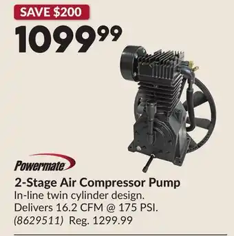 Princess Auto 2-Stage Air Compressor Pump offer