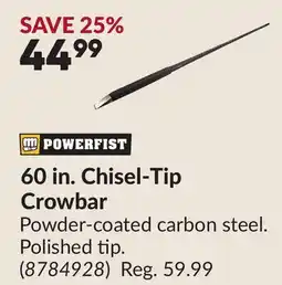 Princess Auto 60 in. Chisel-Tip Crowbar offer
