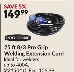 Princess Auto 25 ft8/3 Pro Grip Welding Extension Cord offer