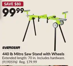 Princess Auto 440 lb Mitre Saw Stand with Wheels offer