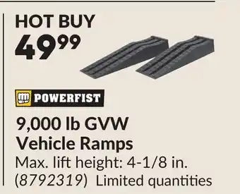 Princess Auto 9,000 lb GVW Vehicle Ramps offer