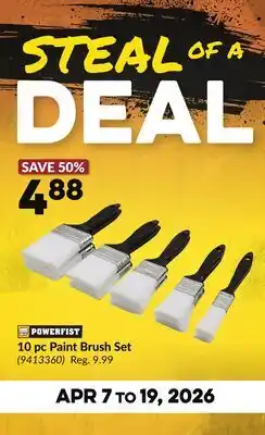 Princess Auto 10 pc Paint Brush Set offer