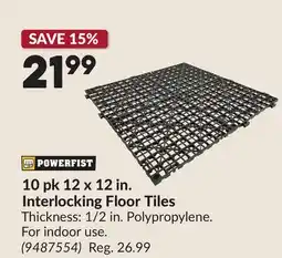 Princess Auto 10 pk 12 x 12 in. Interlocking Floor Tiles offer