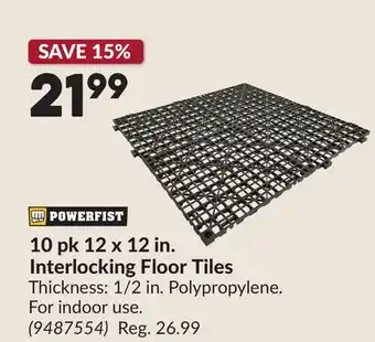 Princess Auto 10 pk 12 x 12 in. Interlocking Floor Tiles offer
