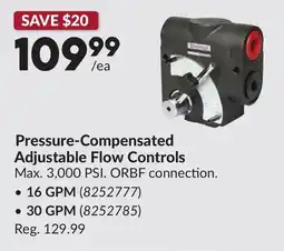 Princess Auto Pressure-Compensated Adjustable Flow Controls offer